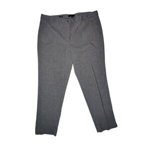 Talbots Hampshire Gray High Rise Ankle Dress Pants Side Slits 16